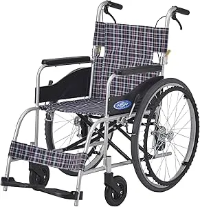 日進医療器 自走式車椅子NC-1CB 介助用車椅子 折りたたみ式 介護 チェック 車椅子「自走式 車椅子」（日進医療器／NC-1CB／自走式／標準