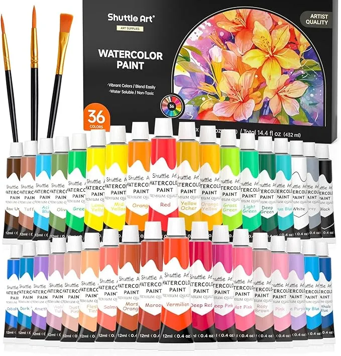 Shuttle Art - 水彩絵の具 36色セット SA WC36 の評価 | SHOPSTAFF