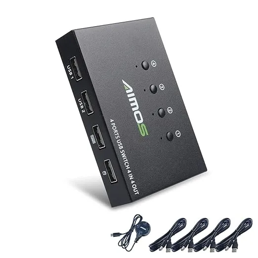 AIMOS - USB切替器 4入力4出力USB切り替え+ハブ の評価 | SHOPSTAFF