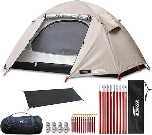 wolfyok outdoors - テント 1-4人用 最大肩幅が65cmの4人就寝 4000mm耐