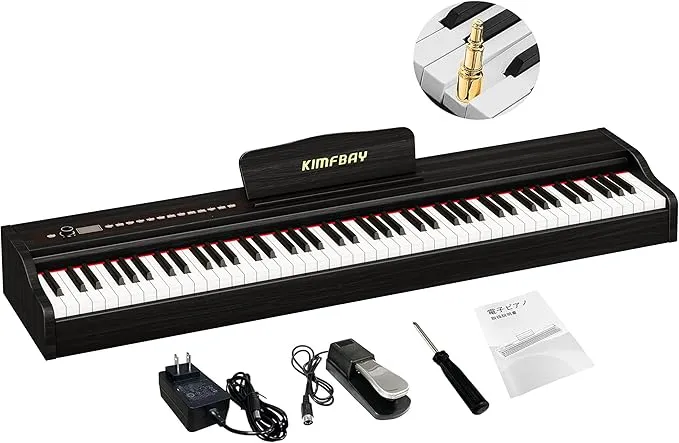 【美品】KIMFBAY 電子ピアノ ブラック 88鍵盤 Amazon | KIMFBAY 電子ピアノ 88鍵盤 ハンマーアクション鍵盤