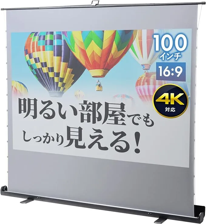 イーサプライ - プロジェクタースクリーン 100インチ ワイド 明るい