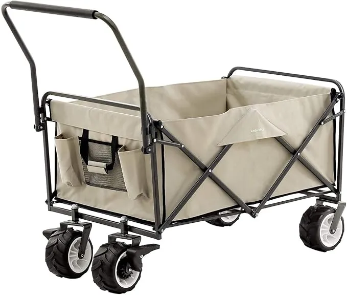 HZCYS アウトドアワゴン 230L耐荷重200KG（ブラック+グリンカバー） 楽天市場】HZCYS アウトドアワゴン【2024強化版 後部展開可】大
