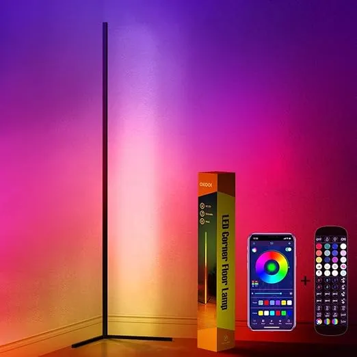 Sotipevs - RGB 変色 フロアランプ 調光可能 高さ153cm LED Sotipevs - RGB 変色 フロアランプ 調光可能 高さ153cm LED