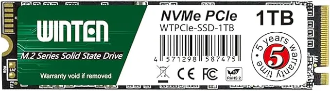 WINTEN - 内蔵 SSD 1TB NVMe M.2 2280 PCIe Gen 3.0×4 3D NAND WTPCIe