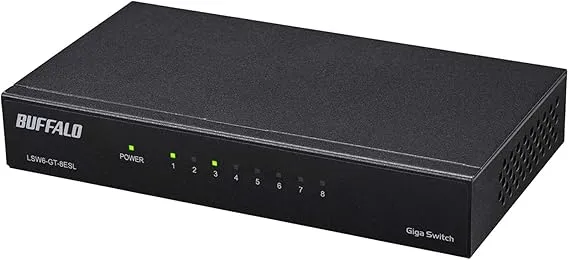BUFFALO スイッチングハブ 8ポート 5ポート バッファロー - 8ポート スイッチングハブ Giga 金属筐体 簡易