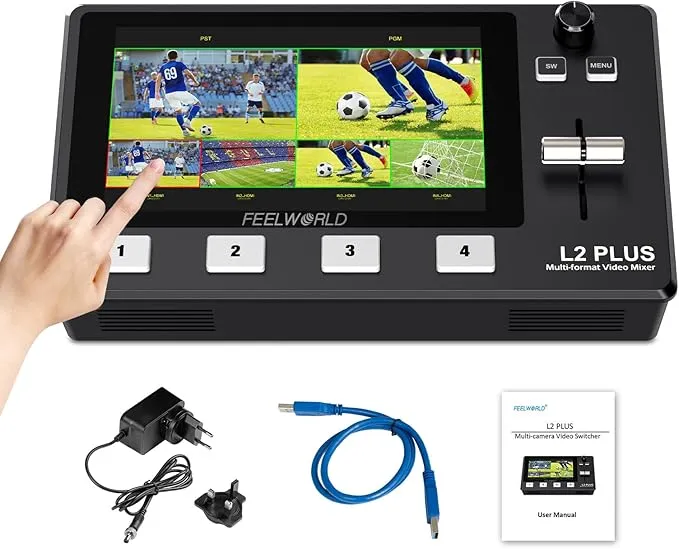 その他 FEELWORLD L2 PLUS FEELWORLD L2 PLUS マルチカメラ ビデオ ミキサー スイッチャー