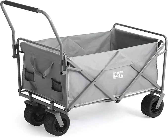 タンスのゲン - ENDLESS-BASE キャリーワゴン 大容量200L 耐荷重150kg 大型タイヤ 折りたたみ アウトドア カート ワゴン  45600002(77856) の評価 | SHOPSTAFF