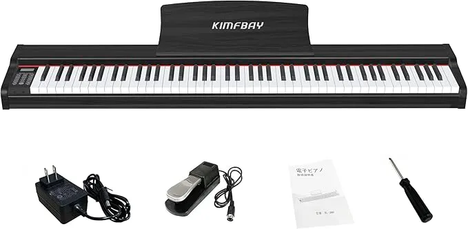 【美品・スタンド付属】 KIMFBAY 88鍵盤 電子ピアノ BL-130 Amazon | KIMFBAY 電子ピアノ 88鍵盤 木製 電子 ピアノ 88鍵