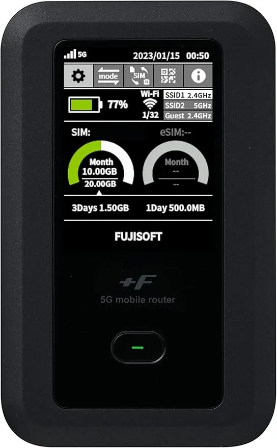 FUJISOFT - 5G対応Wi-Fiモバイルルーター +F FS050W の評価 | SHOPSTAFF