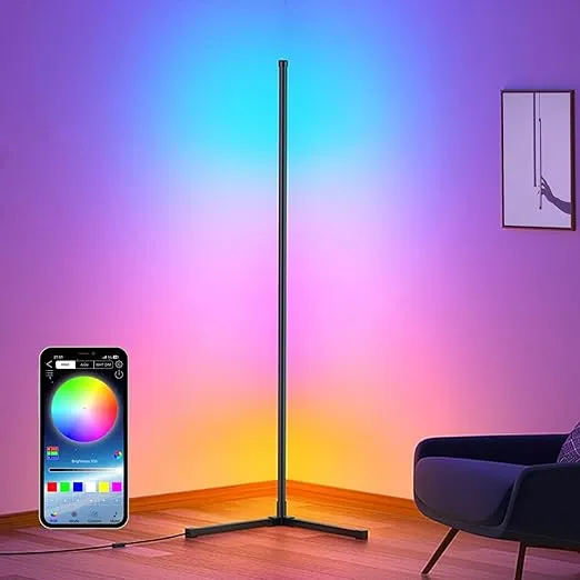 Sotipevs - RGB 変色 フロアランプ 調光可能 高さ153cm LED コーナー