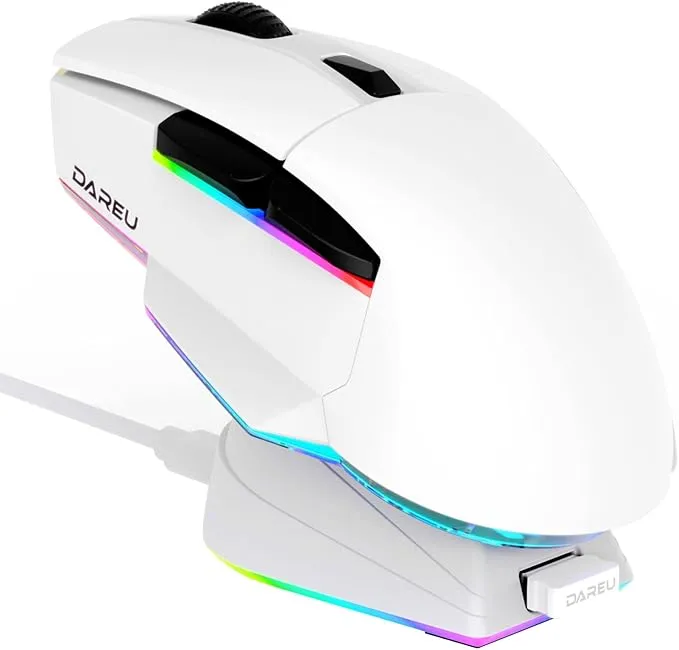 DAREU - ゲーミングマウス A955 ワイヤレス RGB 白/ホワイト の評価