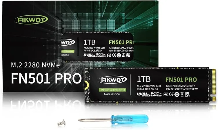 Fikwot FN501 Pro NVMe SSD 1TB M.2 2280 Up to 3500MB/s PCIe