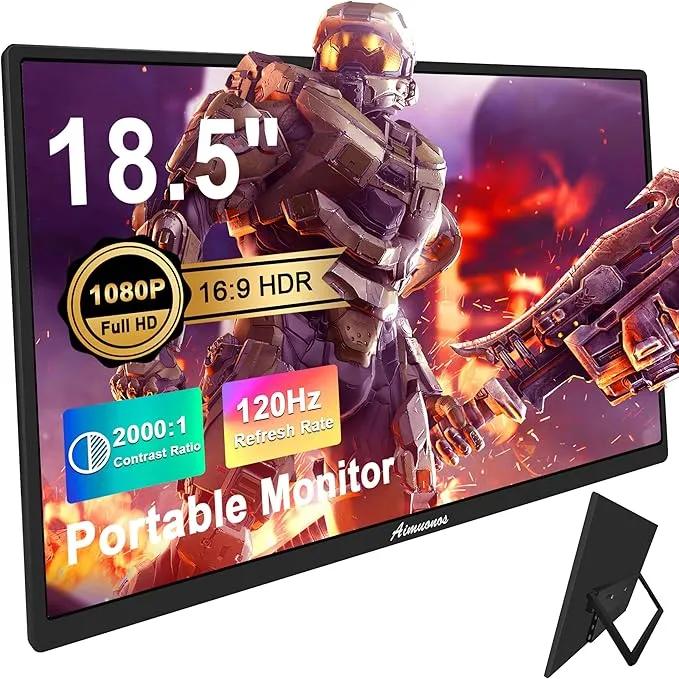 【開封済　未使用品】 18.5インチ ポータブルモニタ　シリーズGS185DM1 aimuonos - 18.5インチ ノートパソコン用ポータブルモニター