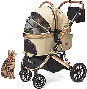 Angelpet - ペットカート 一体型コンパクト折りたたみ 対面両用式 犬猫