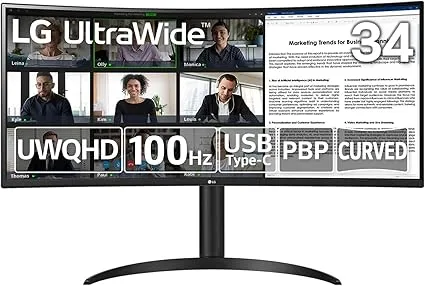 たーぼー　LG ウルトラワイドゲーミングモニター 34WR55QC-B Amazon.com: LG 34WR55QC-B 34