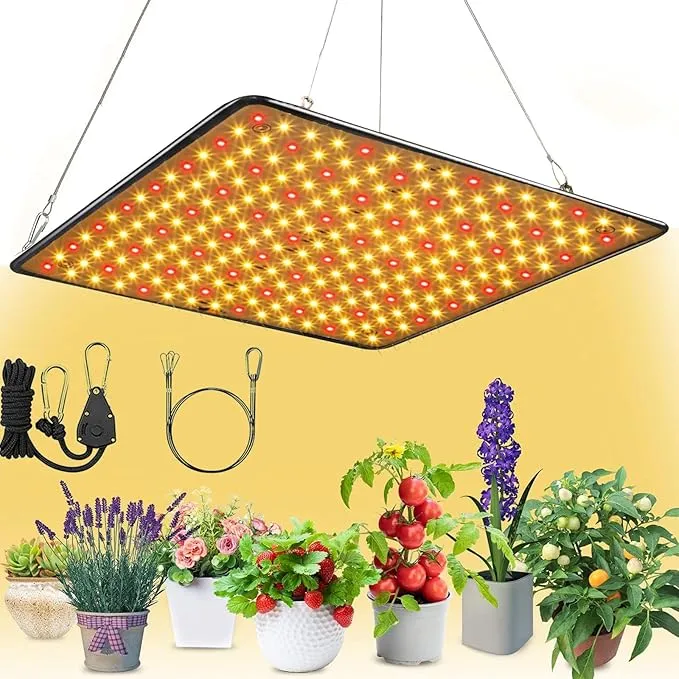 植物育成ライト LED 60W パネルIP65温白色 256LEDフルスペクトル Amazon.co.jp: 植物育成ライト LED 60W パネル【放熱効率UP/ IP65防水