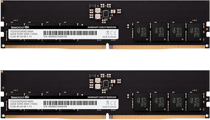 TEAMGROUP - Elite DDR5 64GB キット (2x32GB) 5600Mhz PC5-44800 CL46