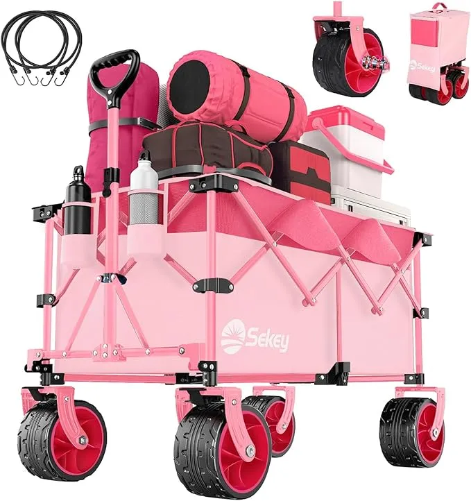 MR. NOMADS - 【ラグビー日本代表使用】 キャリーワゴン キャリーカート 4輪 こども乗せれる 折り畳み 軽量 大容量 170L コンパクト  大きいタイヤ 頑丈 耐荷重150kg 自立収納 ワンタッチ収束式 アウトドアワゴン キャンプ ワゴン カート 子供 (KW002 BlackRed)  の評価 ...