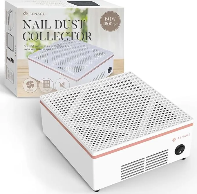 L'UGX - 充電式 ネイル 集塵機 ネイルダストコレクター 5000RPM回転数