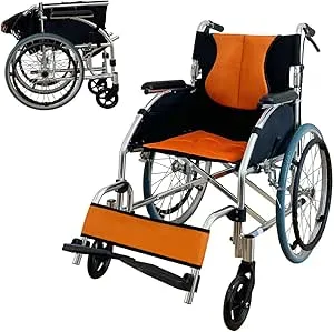 【9日までセール】RAKU 車椅子 介助型 自立できる ノーパンクタイヤ RAKU 車椅子 介助型 折りたたみ式 持ち運び易い 軽量アルミ製
