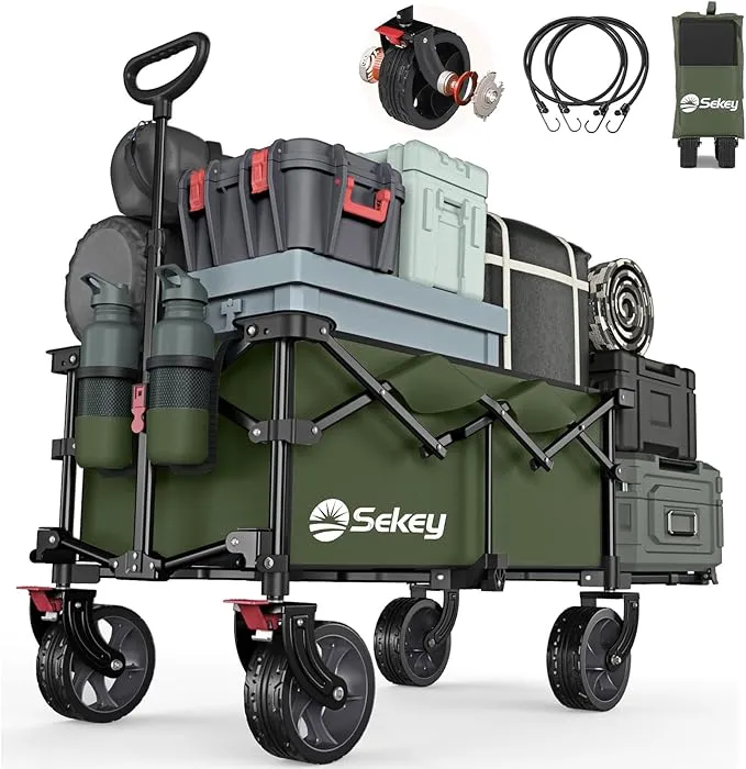 Sekey - 後ろ開け キャリーワゴン 長物対応 大容量200L 耐荷重150kg