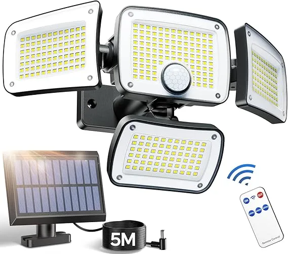 Nicelect - ソーラーライト 屋外 防水 分離型 センサーライト 【346LED
