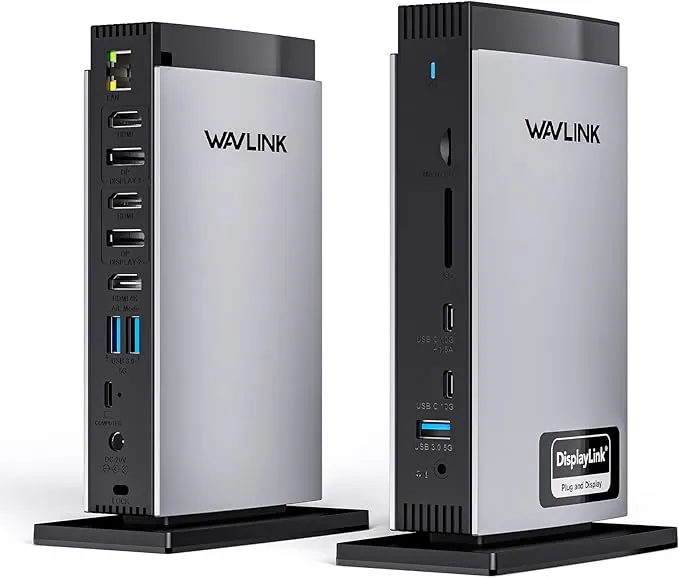 WAVLINK ドッキングステーション UG69PD13PRO WAVLINK - 15-in-1ユニバーサルDisplayLinkドッキングステーション
