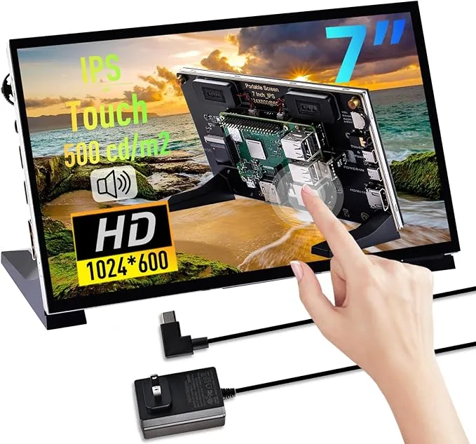 GeeekPi - 7インチ 静電容量式タッチスクリーン Raspberry Pi用 HDMI