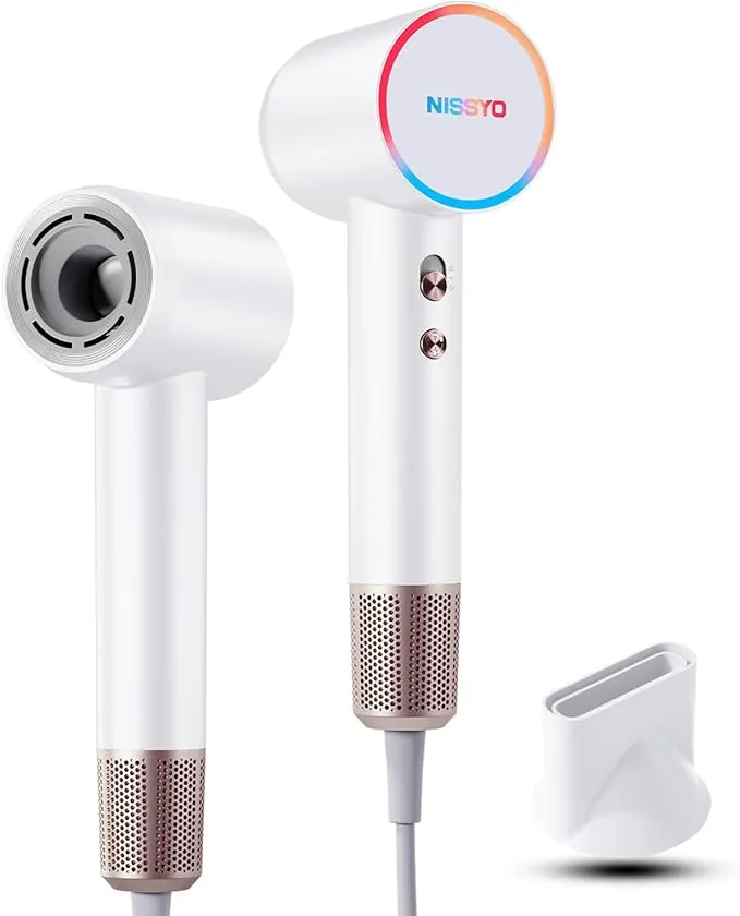 【新品未使用】ヘアドライヤー 【高濃度マイナスイオン】大風量 速乾 NISSYO - 速乾 大風量 2億マイナスイオン 低温 大風速 温冷