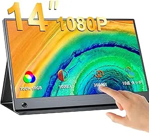 未使用】EVICIV 22インチ タッチパネル 2K モバイルディスプレイ