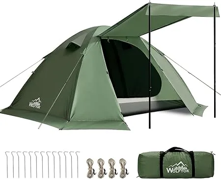 wolfyok outdoors - テント 1-4人用 【最大肩幅が65cmの4人就寝