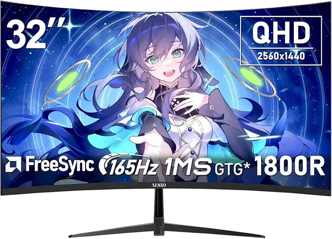 AESNO AE320C 4K 144hz 32インチ ゲーミングモニター Amazon.co.jp: AESNO ゲーミングモニター 32インチ 湾曲