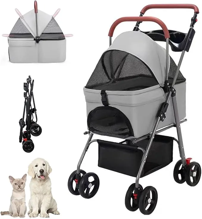 silkkobo - ペットカート 分離型 猫 犬用 バギー 4輪 前後輪