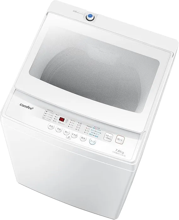 コンフィー(COMFEE') - 洗濯機 7kg CAC06EW70/W-S1 ホワイト の評価