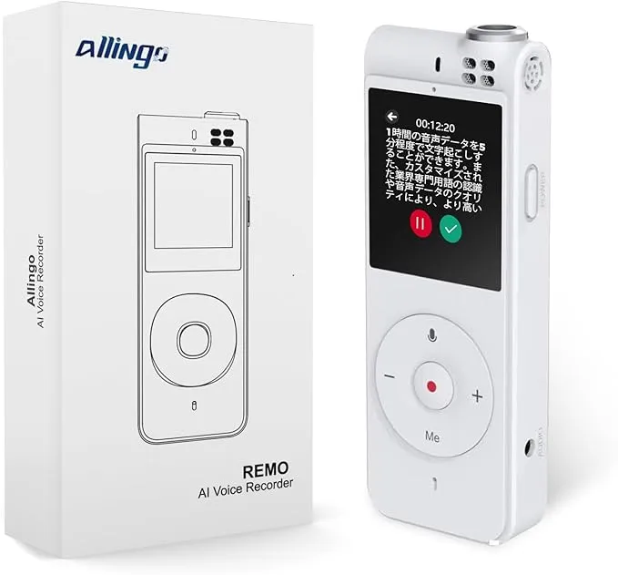 QZTCAMERA - AIボイスレコーダー 64GB 文字起こし/同時通訳 小型