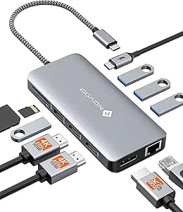 NOVOO - USB C ドッキングステーション 4K トリプルディスプレイ 11-in