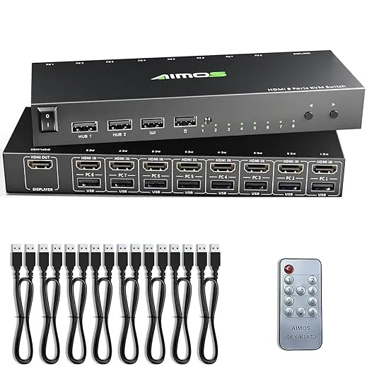 AIMOS - HDMI KVM切替器 8入力1出力 4K@30Hz KVM801 の評価 | SHOPSTAFF