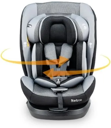 Nebio 回転式チャイルドシート ターンピット　ブラウン Amazon | Nebio チャイルドシート 新生児 回転式 0歳から12歳頃