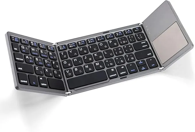 キーボード 折りたたみ bluetooth キーボード（Bluetooth・折りたたみ・コンパクト・タッチパッド・充電