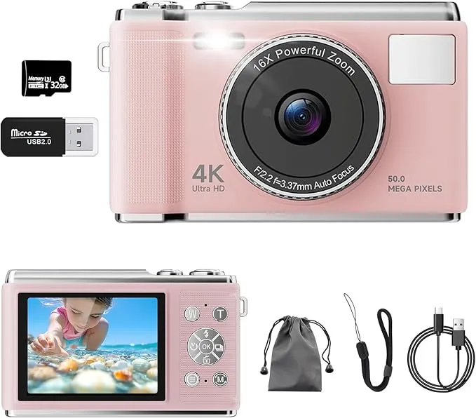 Keculbo - デジカメ 4K 6400万画素 デジタルカメラ 30FPS AFオート