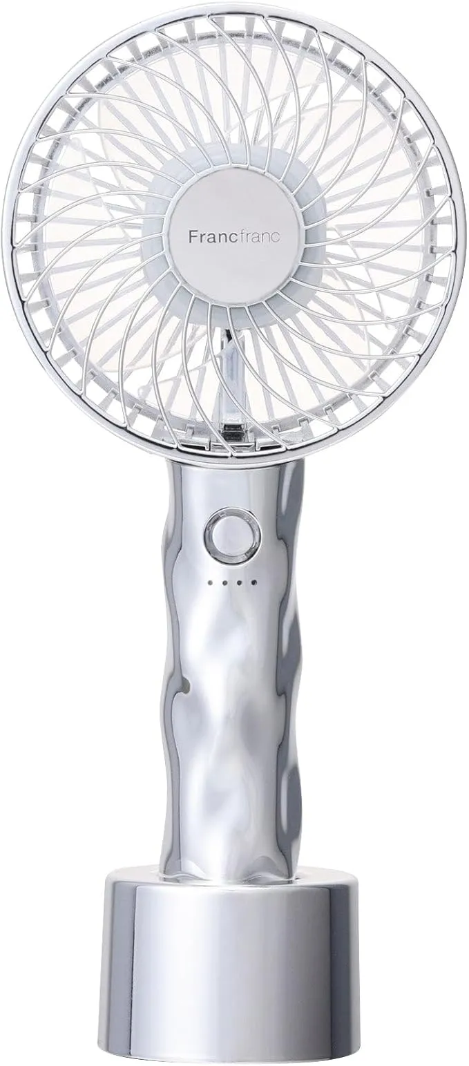 2個セット Franfran フレ ハンディファン ウェーブ シルバー Francfranc - フレ ハンディファン ウェーブ シルバー の評価