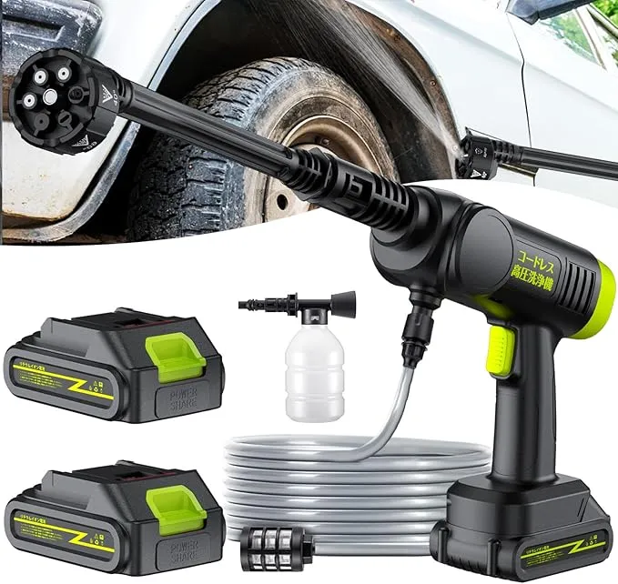 コードレス 高圧洗浄機 折りたたみ 充電式 5in1 Zyvrex - 高圧洗浄機 コードレス 充電式【2025年新登場革新6in1