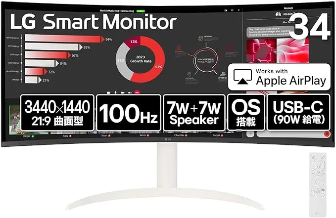 LG - Monitor モニター ディスプレイ 34SR63QA-W の評価 | SHOPSTAFF