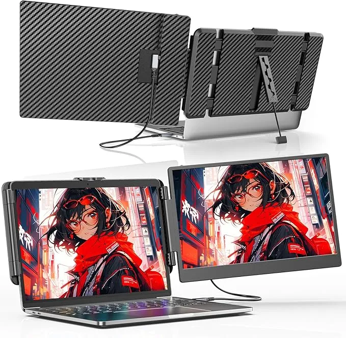 Dopesplay - Dopesplay 360°回転 1画面 デュアルディスプレイ 14~17.3