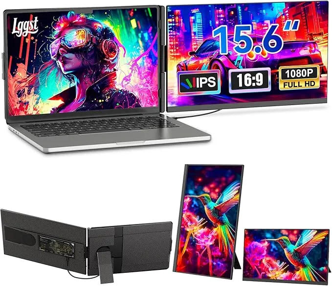 LivElect - LivElect 14インチ デュアルディスプレイ ポータブルモニタ