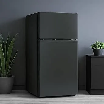 SKK - 冷蔵庫 90L 2ドア 冷凍庫付き refrigerator03 (ブラック) の評価