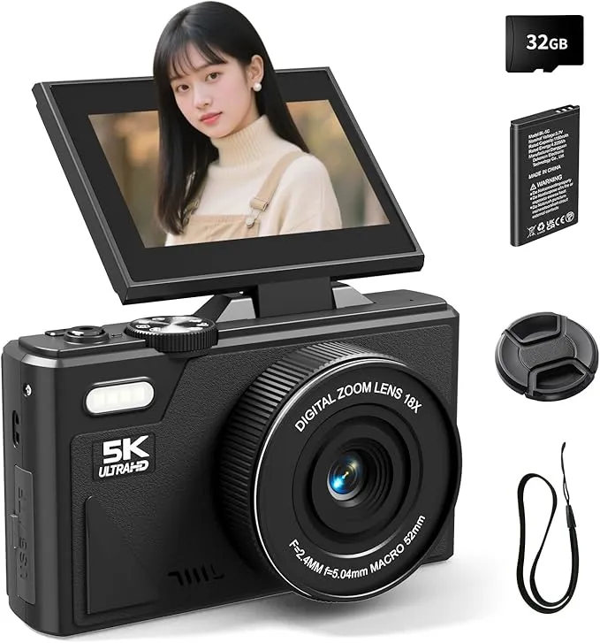 SRVR - W1 デジタルカメラ 5K 録画 デジタルカメラ 7500 万画素 Wi-Fi