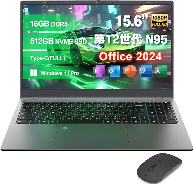 VETESA - ノートパソコン 16GB DDR5爆速メモリ+512GB Nvme SSD Intel