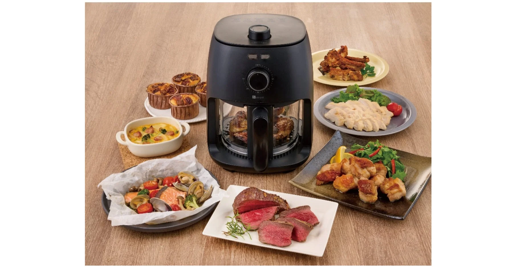 新発売】ニトリ・エディオン「中が見えるノンオイルフライヤー2.2L